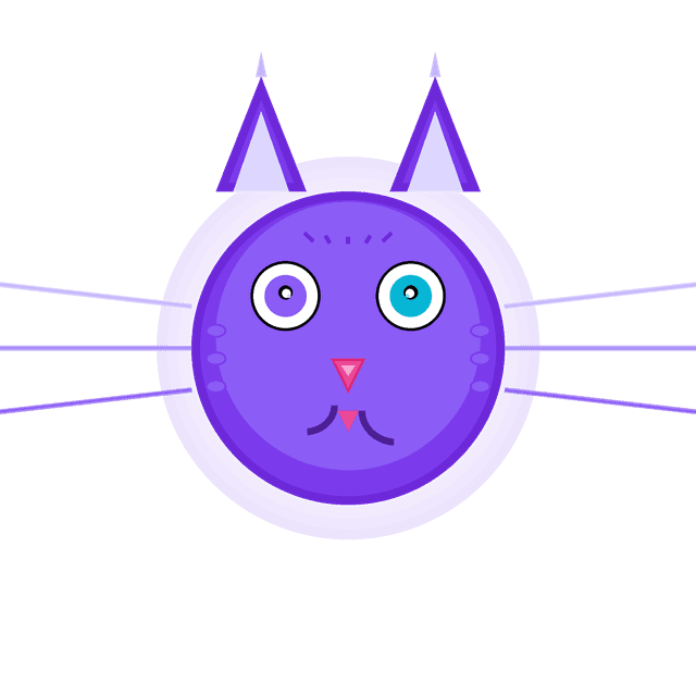 Purr.space cosmic purple cat